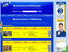 Tablet Screenshot of monteurzimmer-wolfsburg.de